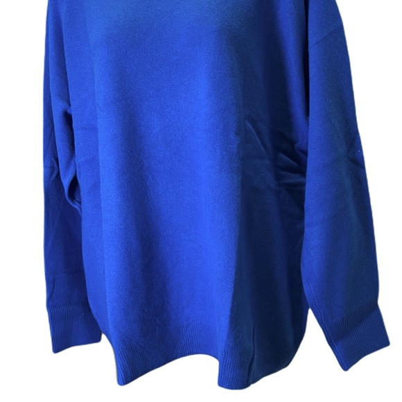 Blue Plus Size Cashmere Sweater - Picture 2 of 2